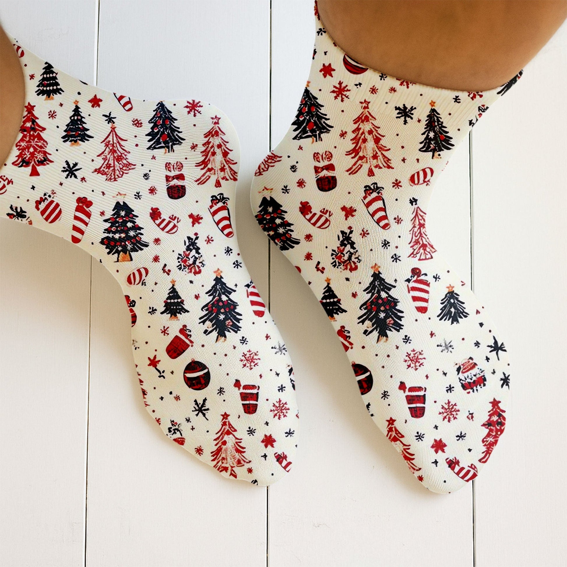 Candy Canes Christmas Golf Socks, Christmas Golf Gift, Golfing Accessories, Ladies Golf Socks, Men's Christmas Socks