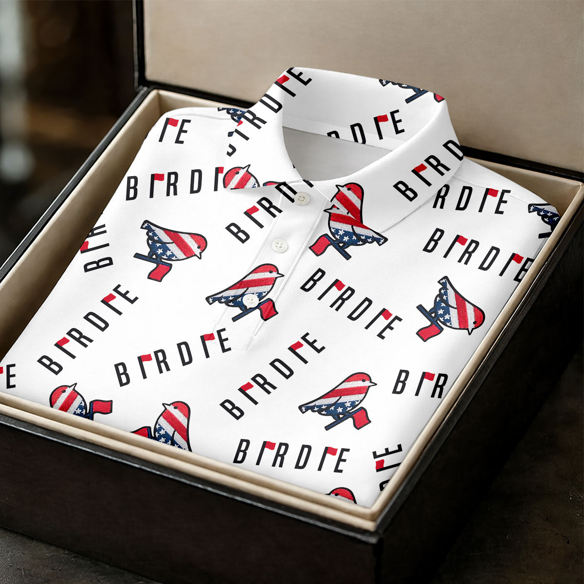 American Flag Pattern Patriotic 4th Of July Ladies Golf Shirts, 250th Anniversary Golf Shirt For Women