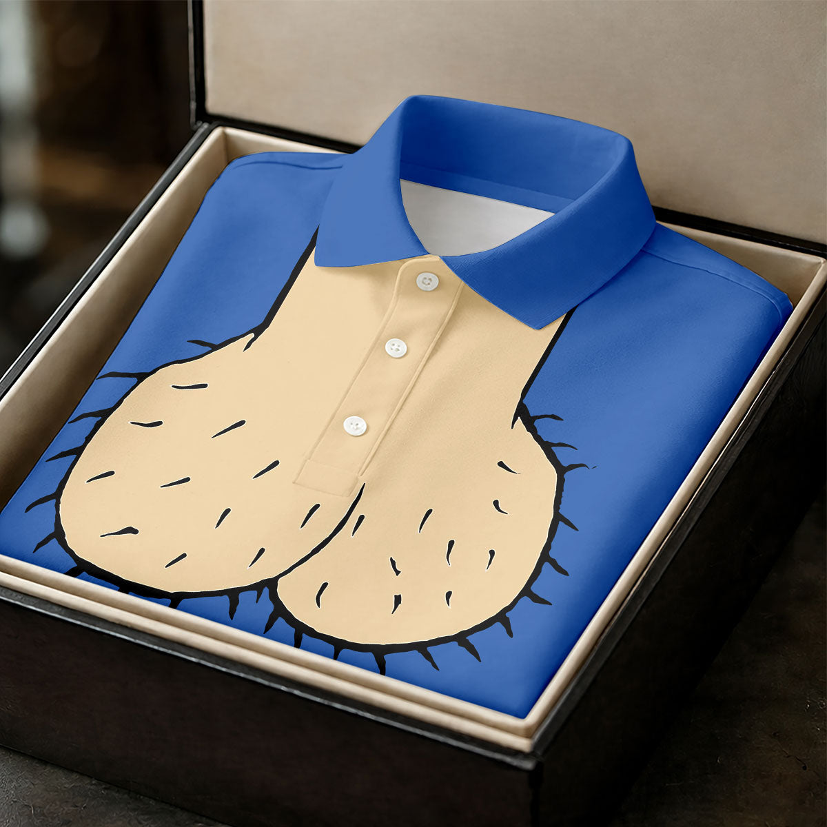 Blue Funny Dickhead Faux Chest Golf Shirt, Women’s Golf Apparel, Performance Golf Shirt