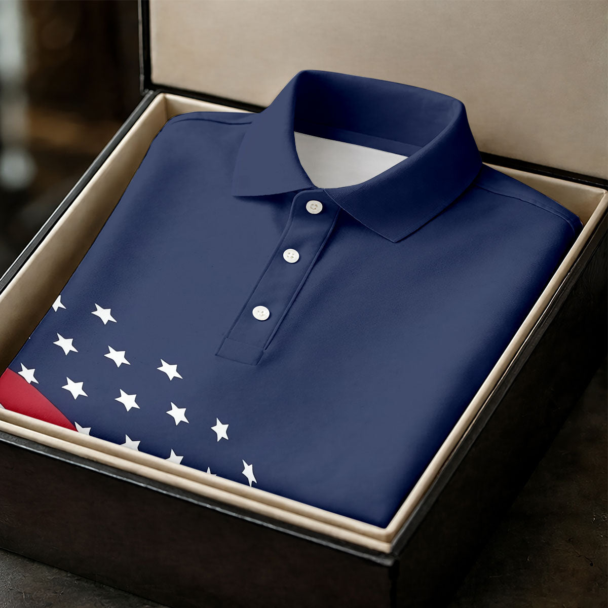 Red White Blue Wavy Stripes And Stars 4th Of July Patriotic Golf Shirt, 250 Years Golf Shirt For Women