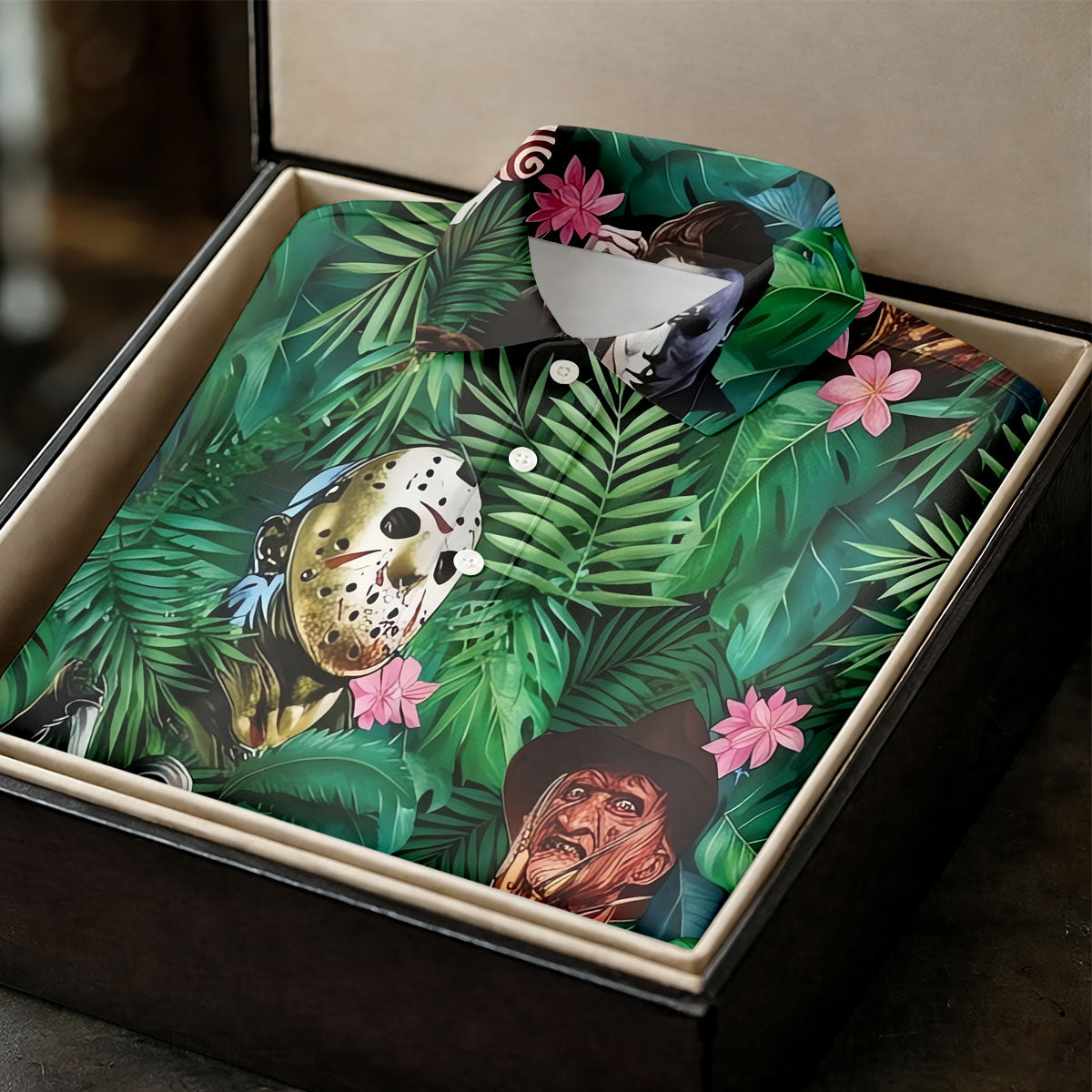 Hidden Horror Villains Jungle Hawaiian Golf Shirt, Women’s Golf Polo, Golf Shirts For Women