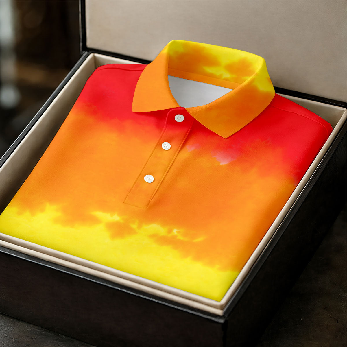 LGBT Rainbow Pride Month Celebrate Tie-Dye Print Golf Tops For Men, Pride Colors Golf Shirts For Men