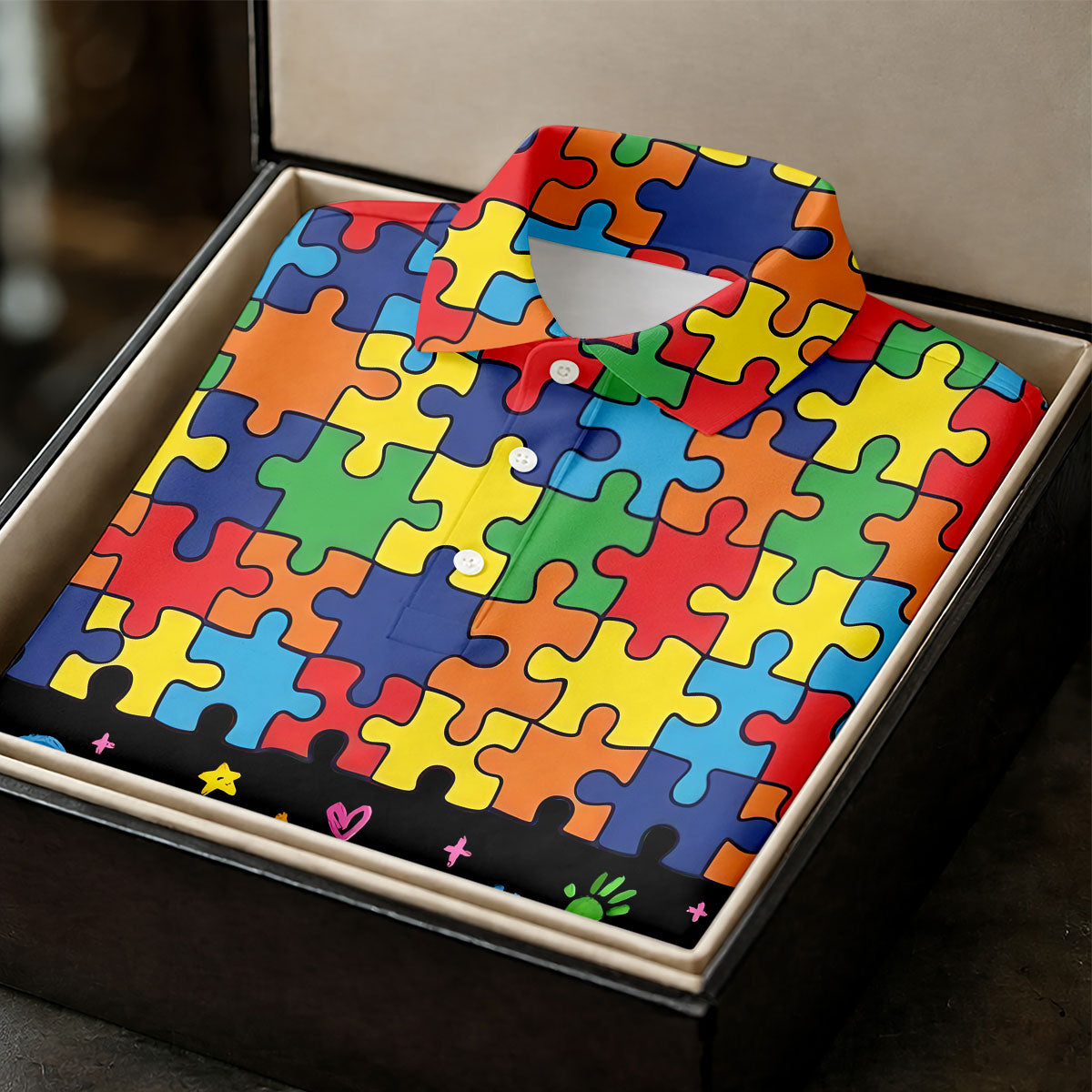 Awareness Accept Understand Love Colorful Puzzle Golf Shirt, Polo ShirtFor Men, Golf Shirts For Men