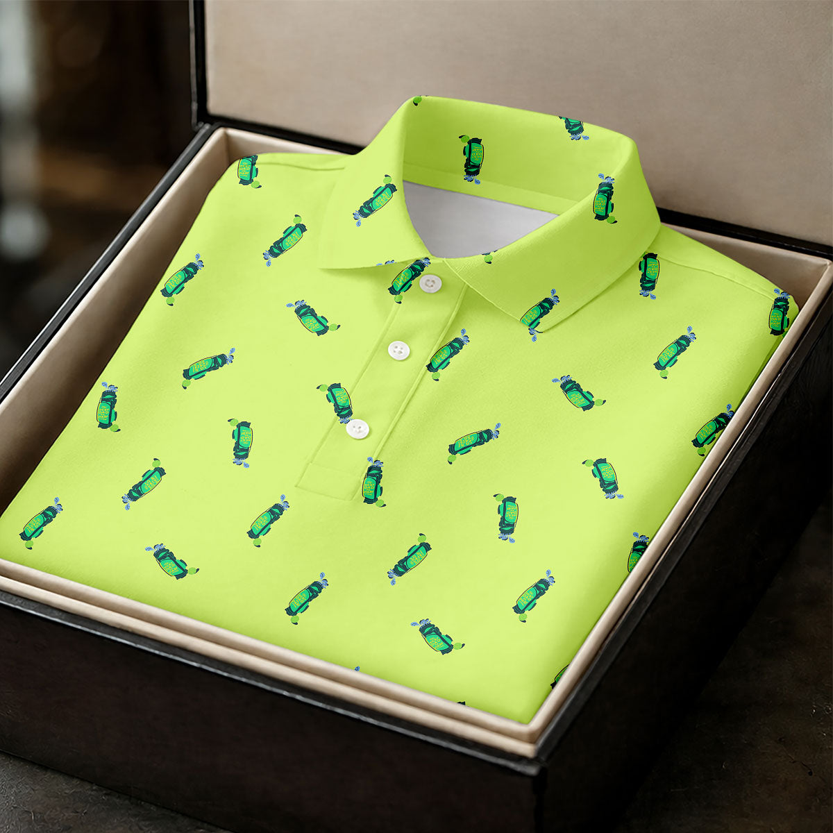The Best Dad By Par Doodle Pattern Father's Day Golf Shirt, Golf Gift For Dad