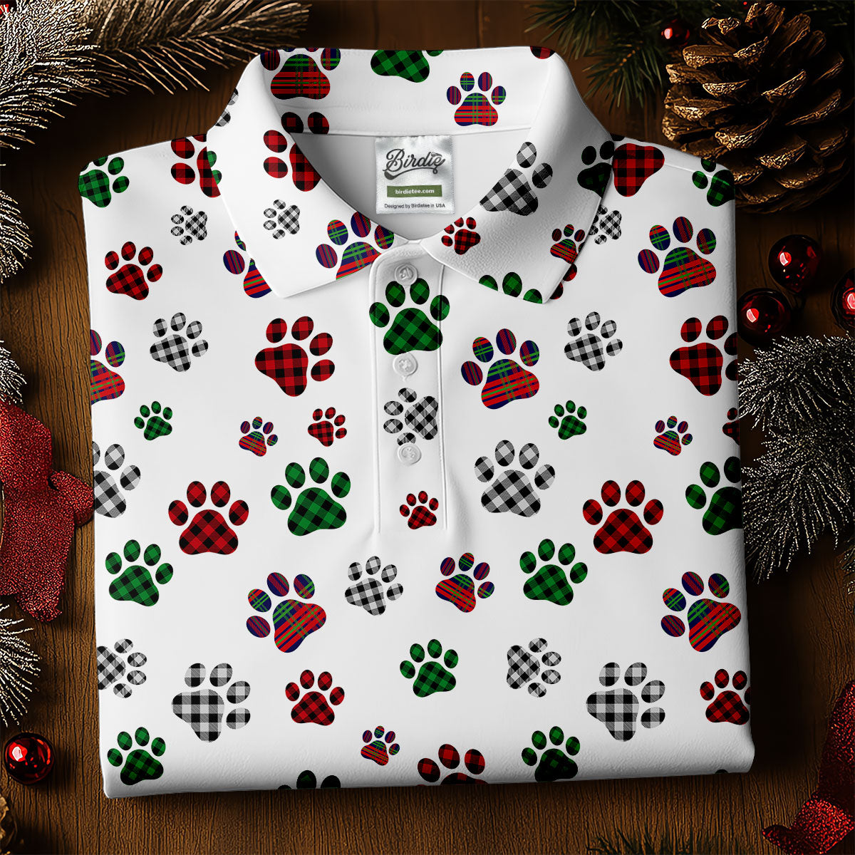 A Heartbeat At My Feet Paw Print Polo Shirtog Lover Gift Unique Gift For Golfer Polo ShirtFor Men