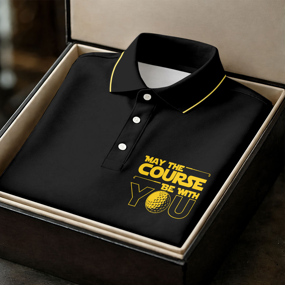 May The Course Be With You Movie Inspired Funny Golf Shirts, Father's Day Golf Shirt, Golf Gift For Dad
