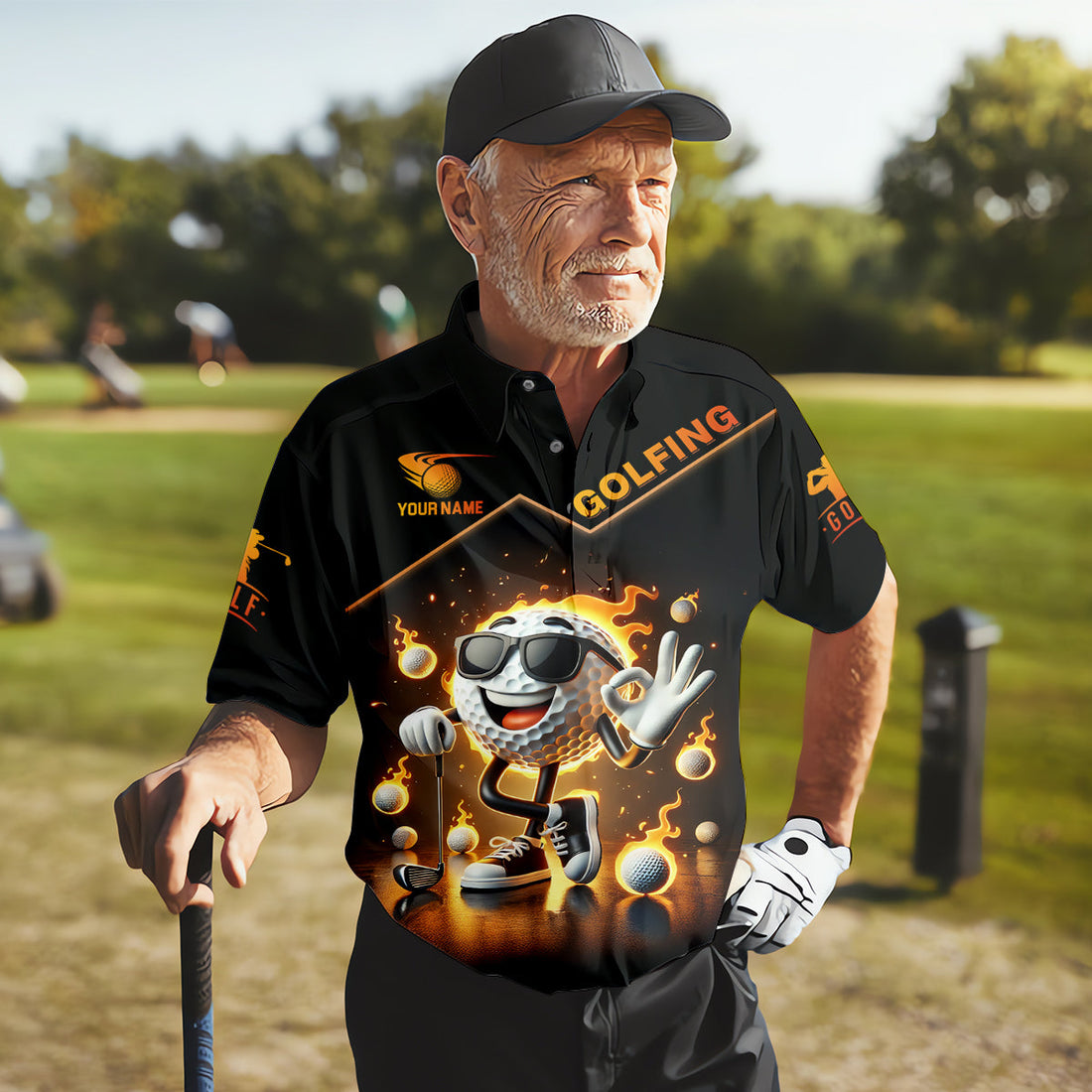 It Takes a Lot of Balls to Golf the Way I Do Custom Men's Golf Polo ShirtFunny Golf Shirt, Dad Golf Gift