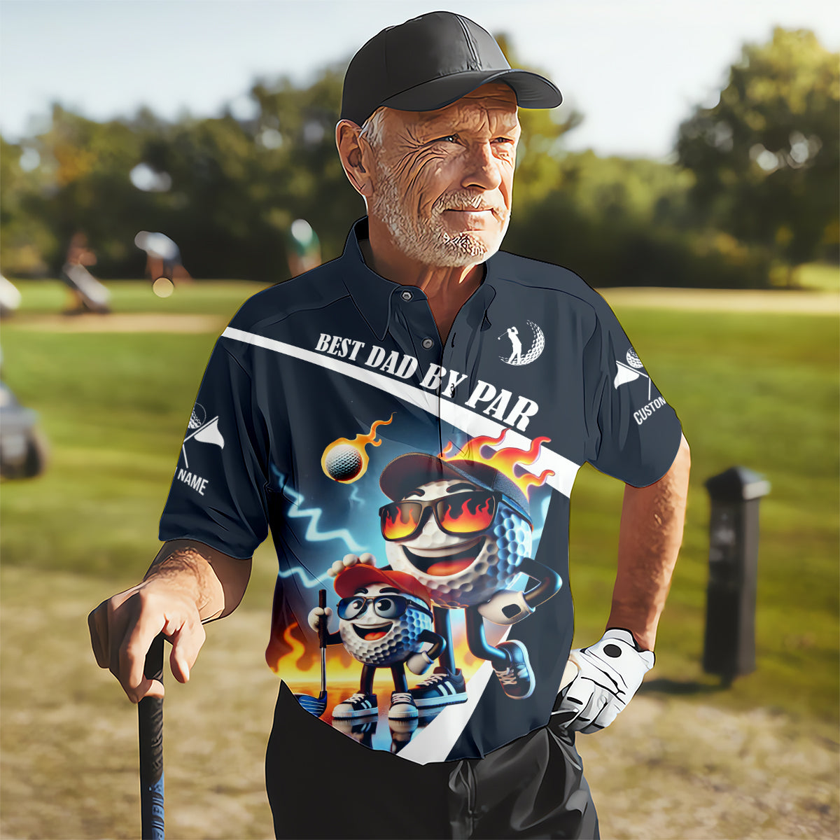 Best Dad By Par Custom Funny Golf Polo Shirthristmas Golf Gift