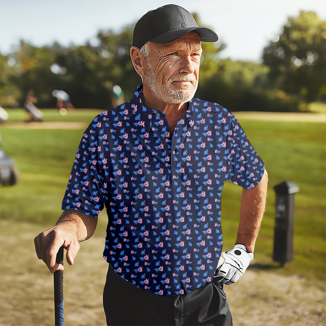 Funny Hands Golf Polo ShirtMen, Fun Golf Shirt For Men, Christmas Golf Gift, Dad Golf Gift