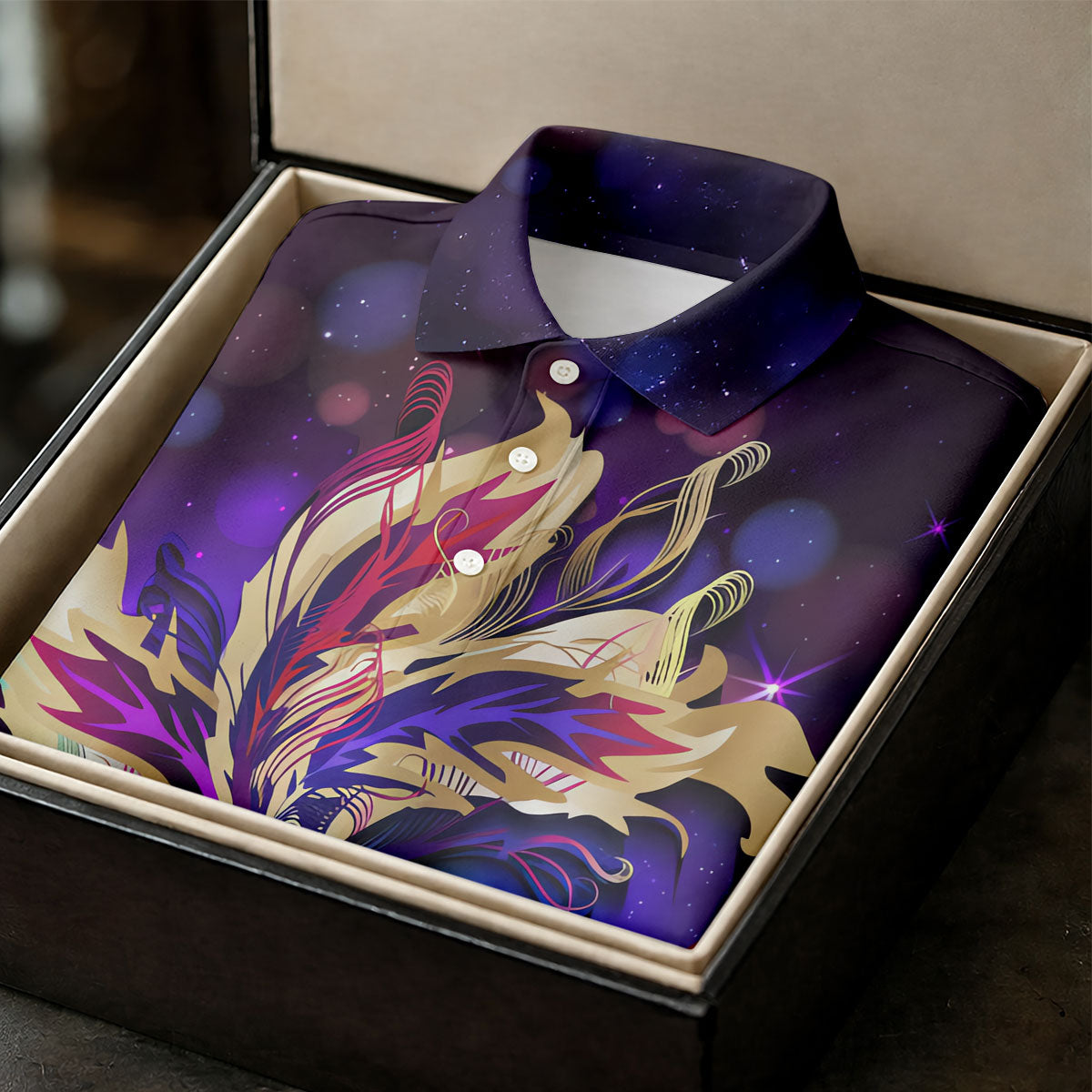 Mardi Gras Mask Feather Ribbon Purple Golf Shirt, Polo ShirtFor Men, Golf Shirts For Men