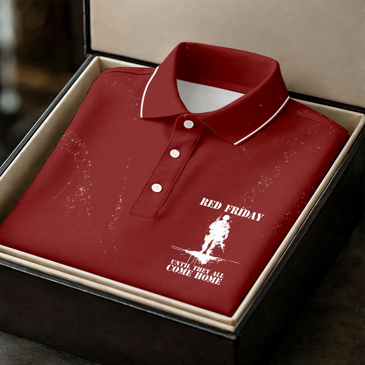 RED Friday Untill They All Come Home Red Golf Shirt, Veteran Memorial 250 Years Polo Shirtor Men