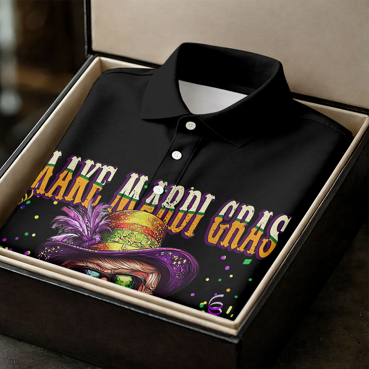 Make Mardi Gras Great Again Men's Funny Golf Shirts, Golf Shirts For Men, Polo ShirtFor Men