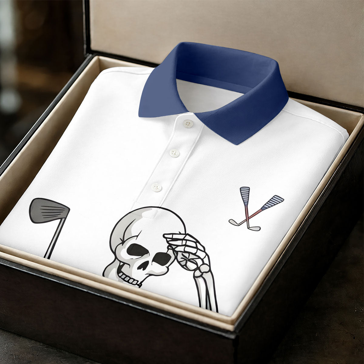 Skeleton Golf White Navy 4th Of July Patriotic Golf Shirt, 250 Years Golf Shirt For Women