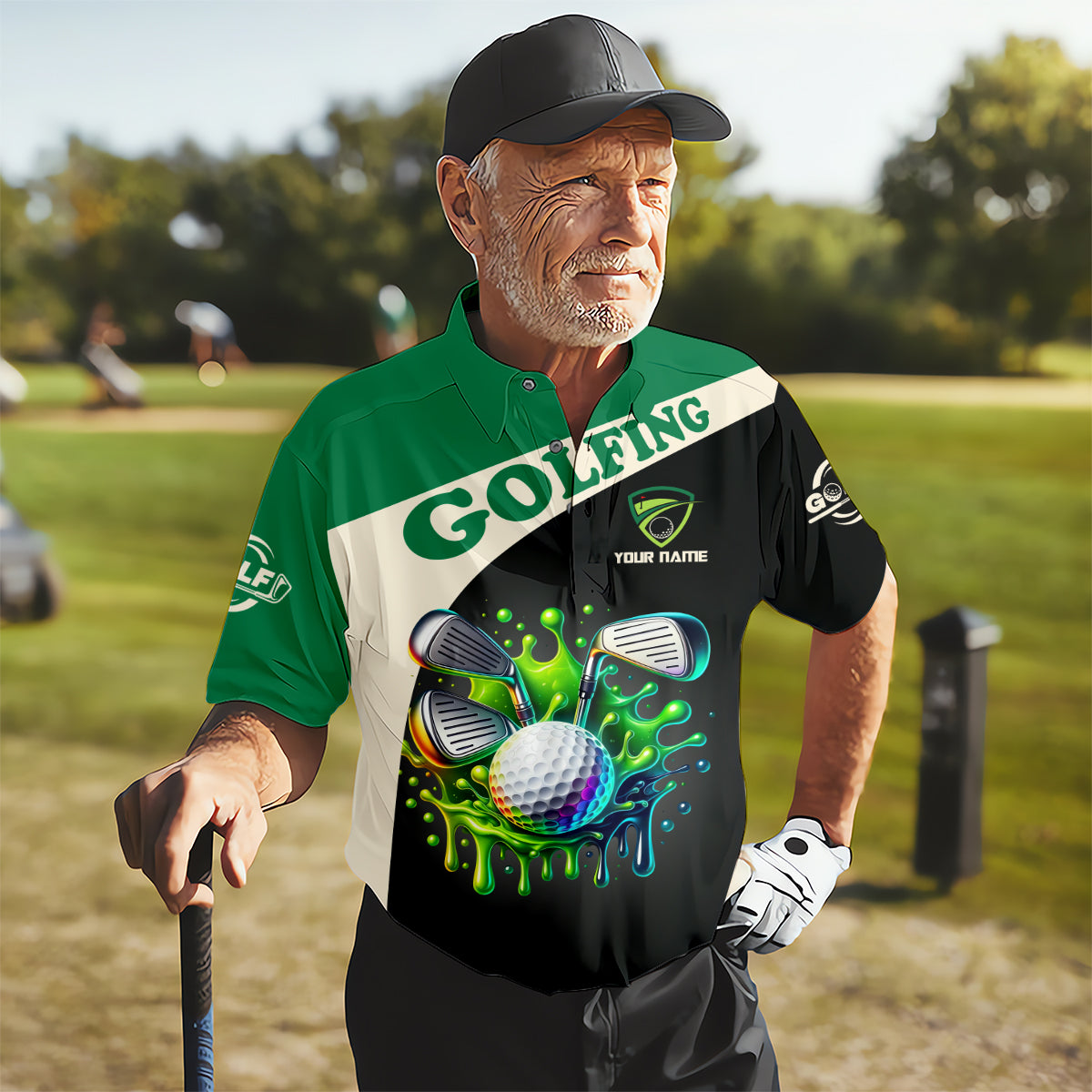 I Was One Under Today Custom Funny Golf Polo Shirtad Golf Gifts