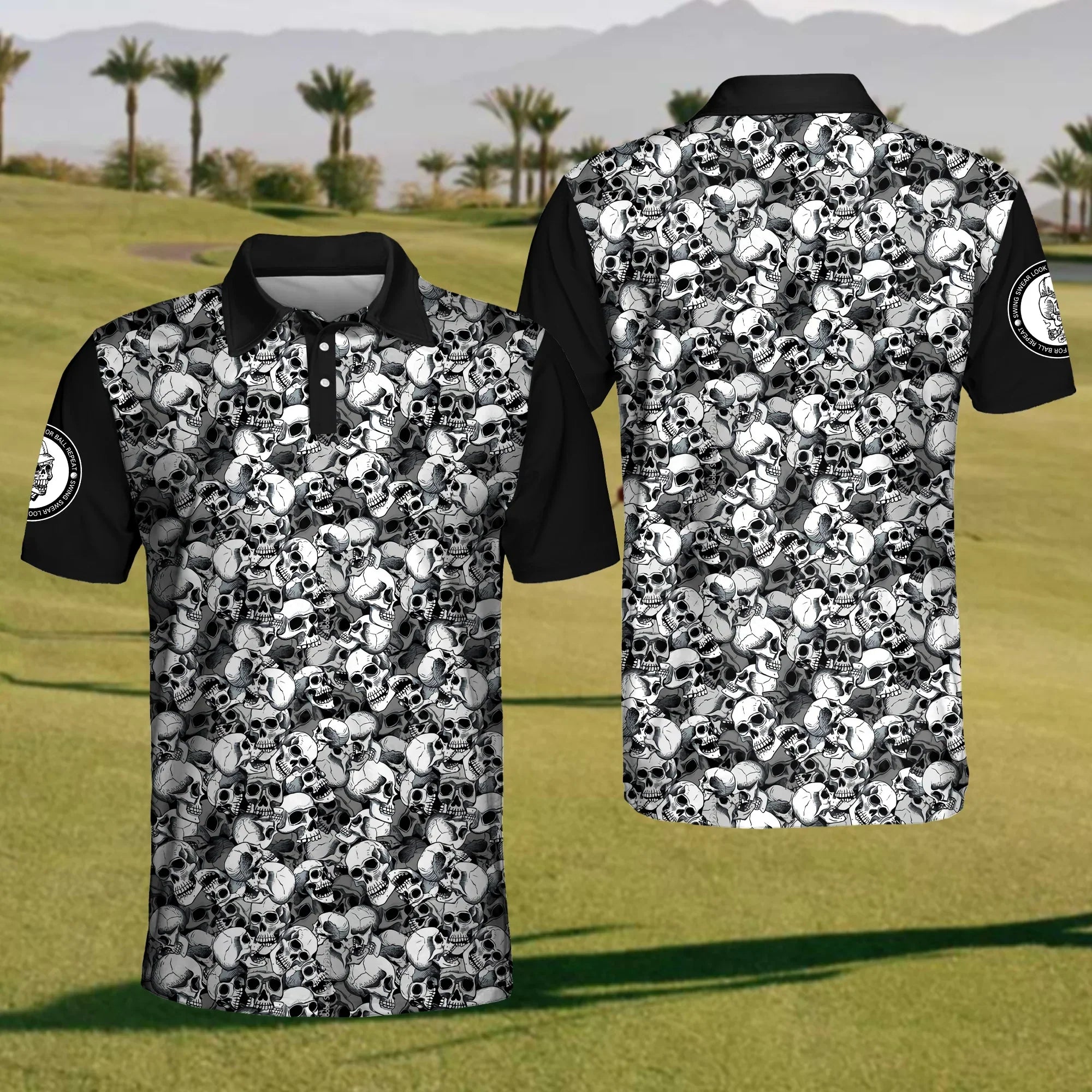 Phantom Shadows Golf Polo ShirtMens Golf Shirt, Gift For Golfer