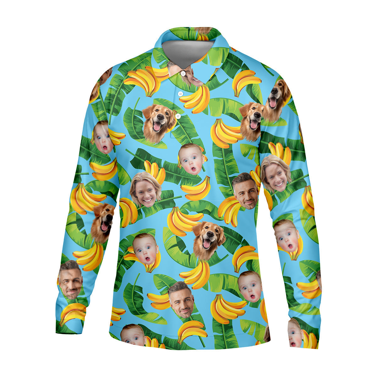 Seamless Pattern, Banana Shirt, Men Golf Polo, Hawaiian Shirts With Faces, Great Golf Gifts For Guys