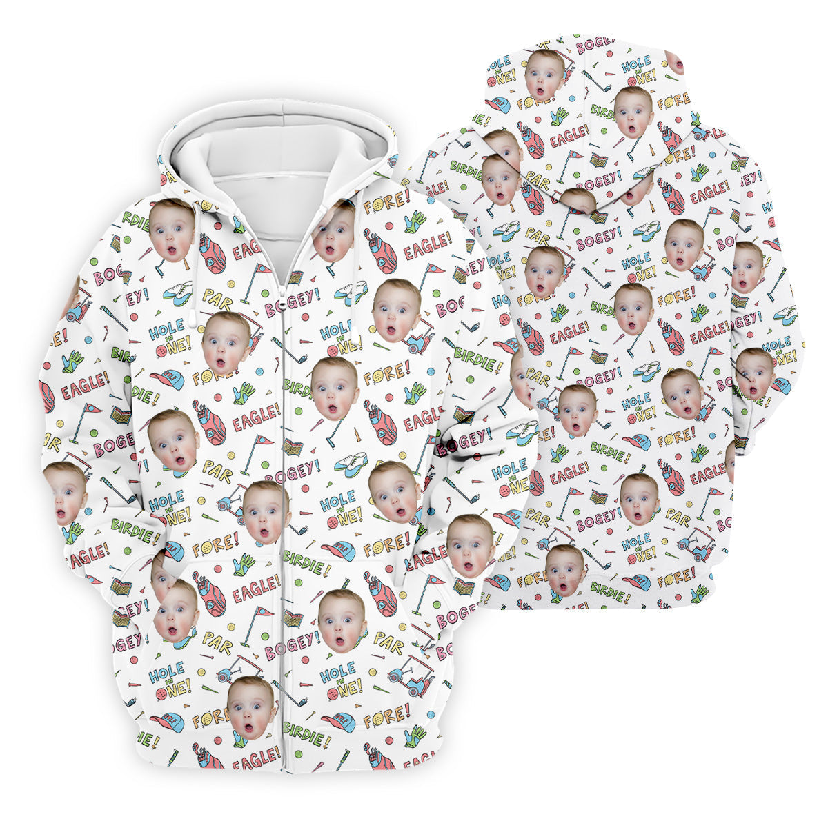 Custom Photo Shirt, Funny Golf Polo ShirtGolf Presents For Dad, Christmas Golf Gift