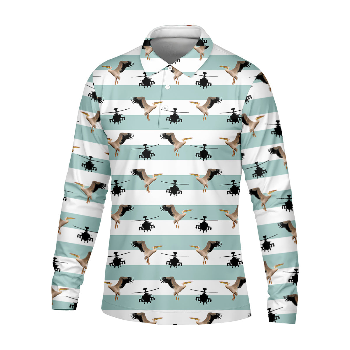 Funny Pelicans Golf Polo ShirtMens Golf Gift, Mens Tropical Shirts