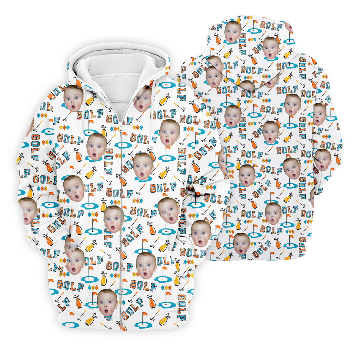 Custom Kids Photo Golf Shirt, Funny Golf Polo Shirtifts For The Golfing Dad, Christmas Golf Gift