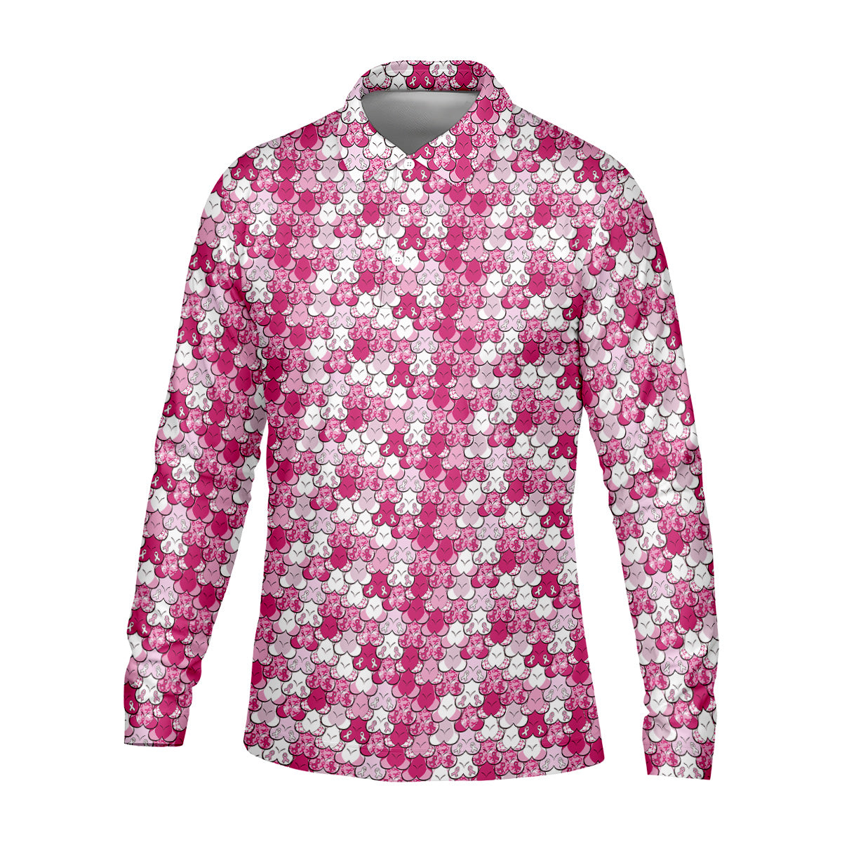 Breast Cancer Golf Shirt, Golf Tops For Men, Men's Golf Polo, Breast Cancer Awareness Shirt