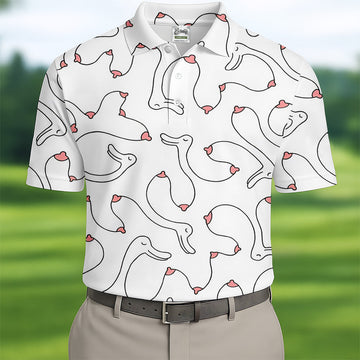 Funny Goose Golf Polos For Men, Fun Golf Shirt, Cool Golf Gift, Golf Gift For Men, Polo For Men