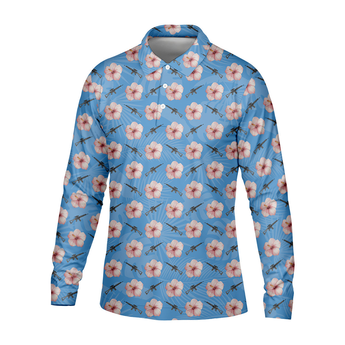 Floral Golf Polo Shirtlfing Apparel, Men Golf Gift, Funny Golf Shirt