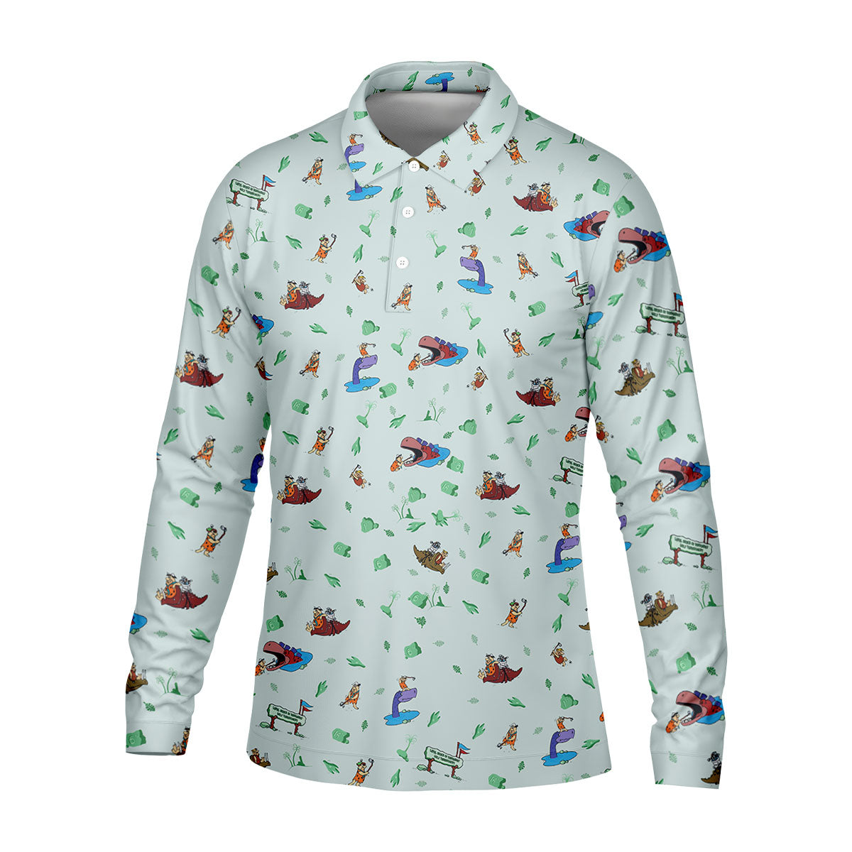 Loyal Order of Dinosaurs' Tourney Men's Golf Polo Shirtunny Golf Shirt, Gift For Golfers