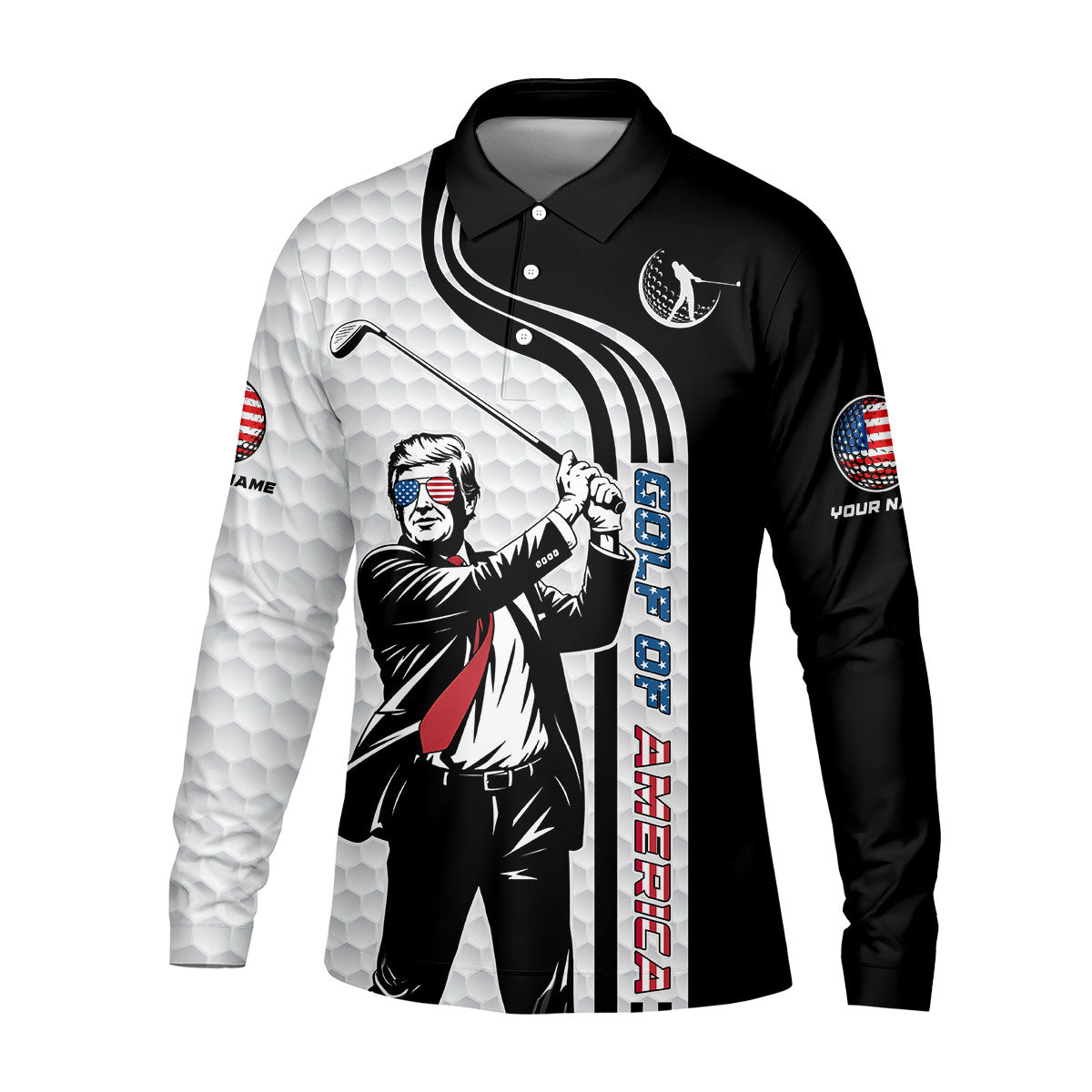 Golf Of America Mens Patriotic Golf Shirts, Mens Golf Gift, Mens Golf Polo Shirt Golf Shirts For Men