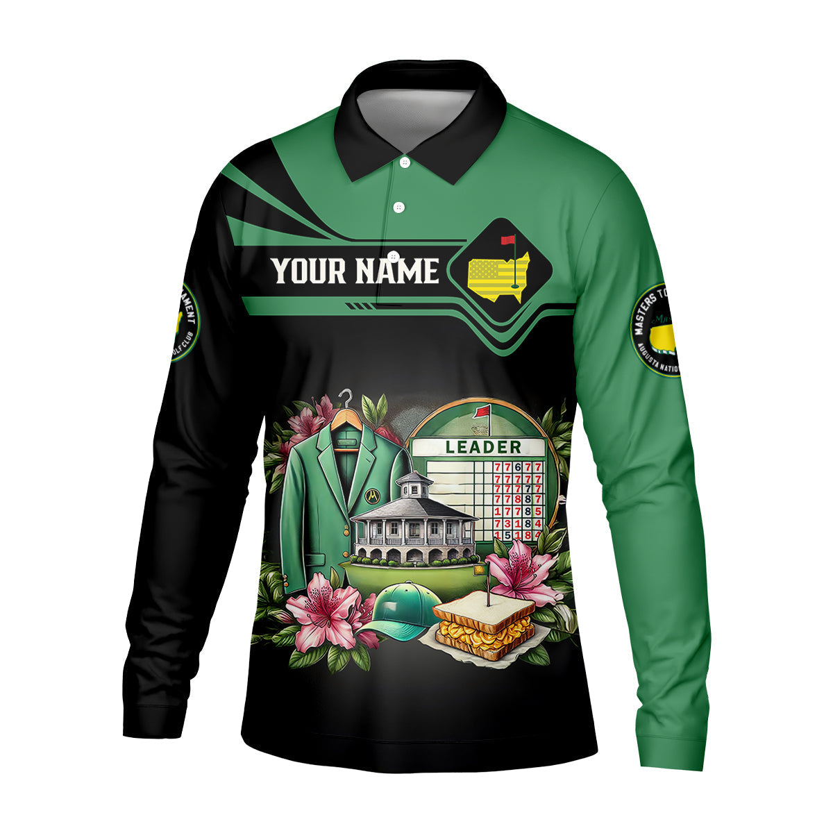 Augusta Golf Tournament Custom Men's Golf Polo ShirtFunny Golf Shirt, Gift For Golf Lovers