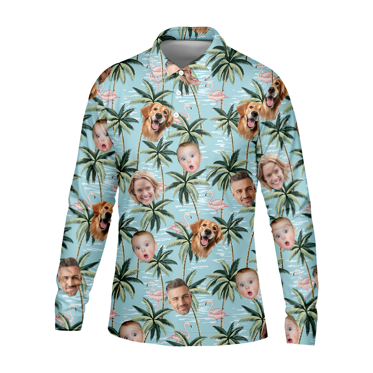 Pink Flamingo Hawaiian ShirtCustom Team Shirt, Green Polo Shirtest Gifts For Men Golfers