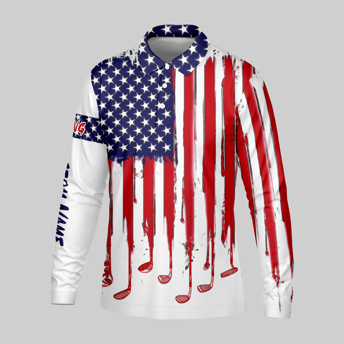 American Flag Custom Golf Polo ShirtS Patriotic Pride Men's Golf Polo Shirtatriotic Golf Shirt, USA Golf Shirt