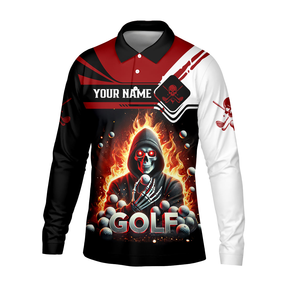 It Takes A Lot of Balls to Golf Like I Do Custom Funny Skull Golf Polo Shirtad Golf Gifts