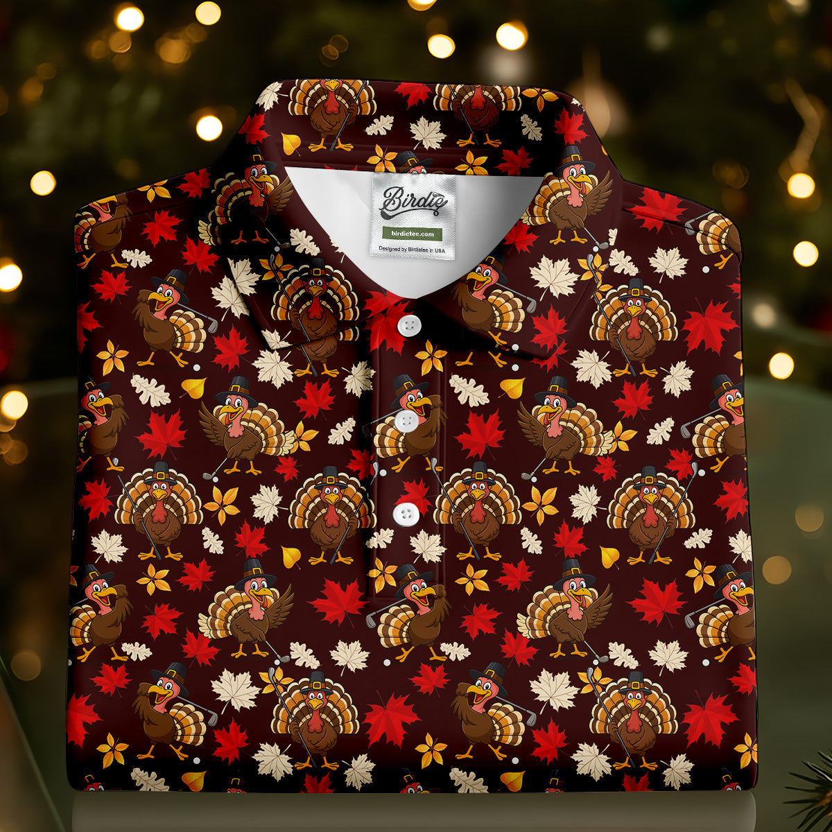 Funny Thanksgiving Turkey Golf Pose Golf Tops For Men, Polo Shirtor Men, Golf Gift For Men