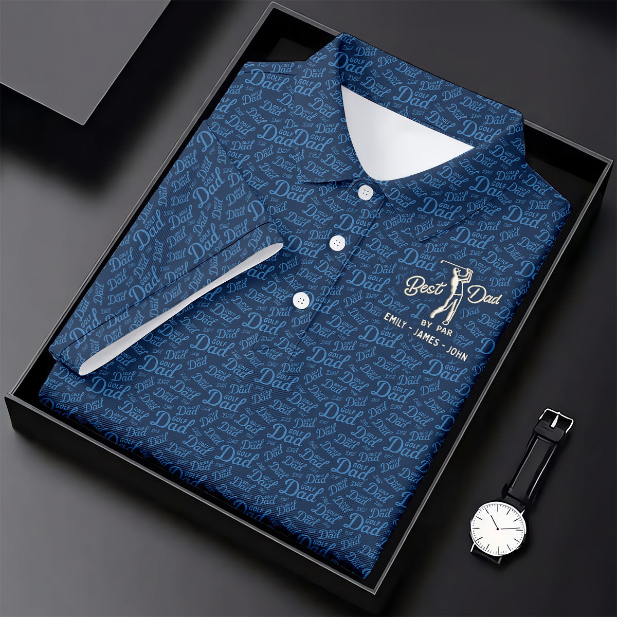 Best Dad By Par Father's Day Golf Shirt, Polo Shirt Men, Gift For Golf Dad, Golfing Apparel