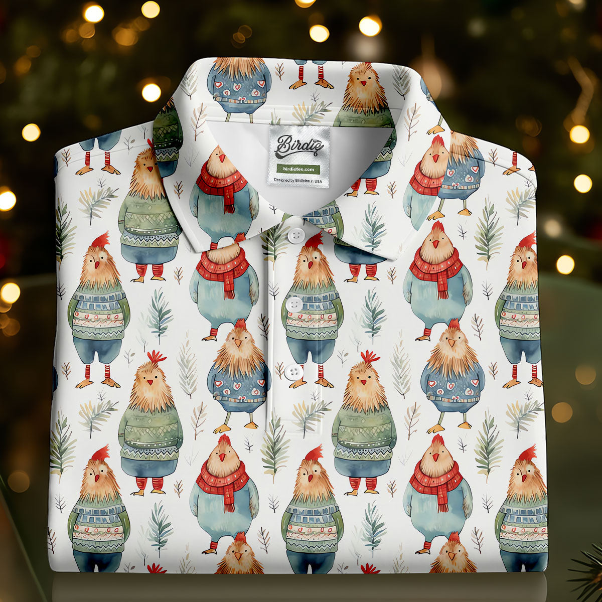 Chicken Cozy Ladies Golf Tops, Fun Women's Golf Shirts, Cute Golf Outfit, Ladies Golf Shirts, Golfing Apparel