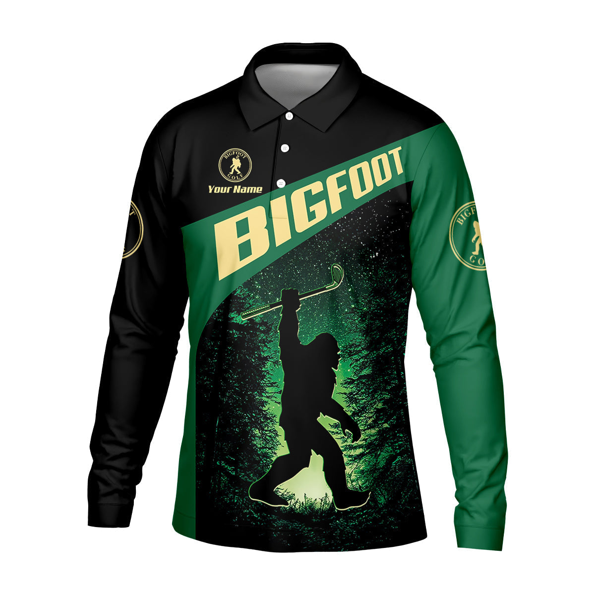 Bigfoot Custom Mens Golf Polo Shirtf Gifts For Dad