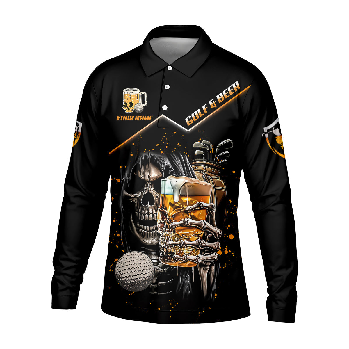 Custom Golf And Beer Soul Keeper Golf Polo Shirtnny Golf Shirt, Gift For Golfers