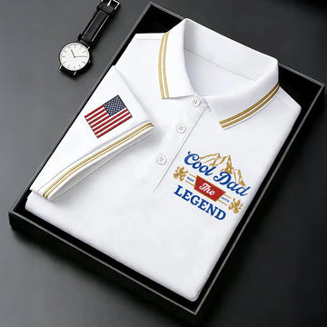 Cool Dad The Men The Myth The Legend Father's Day Golf Shirt, Golf Gift For Dad