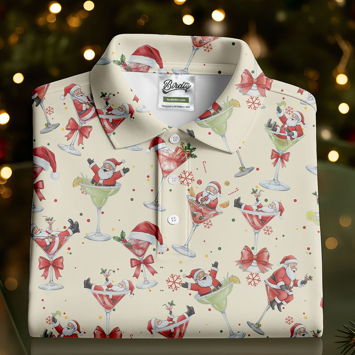 Santa Claus Margarita Christmas Shirt, Unique Gift For Golfer, Ladies Golf Shirts, Golf Gifts For Women