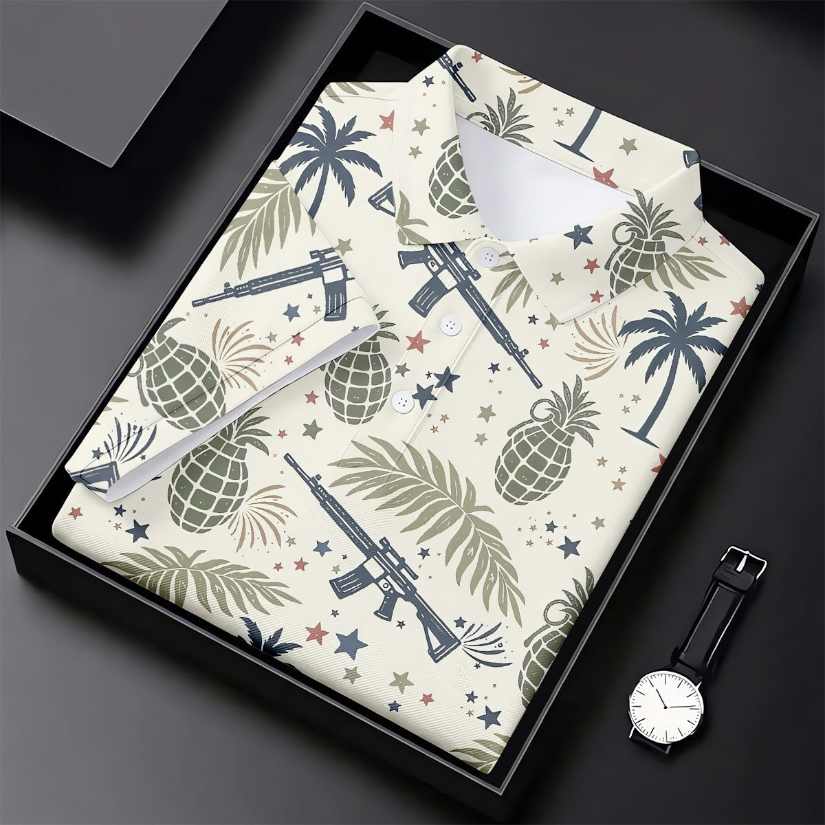 Pineapple Grenade 250 Years Tropical Theme Retro Golf Shirt, Patriotic 4th Of July Women's Golf Tops