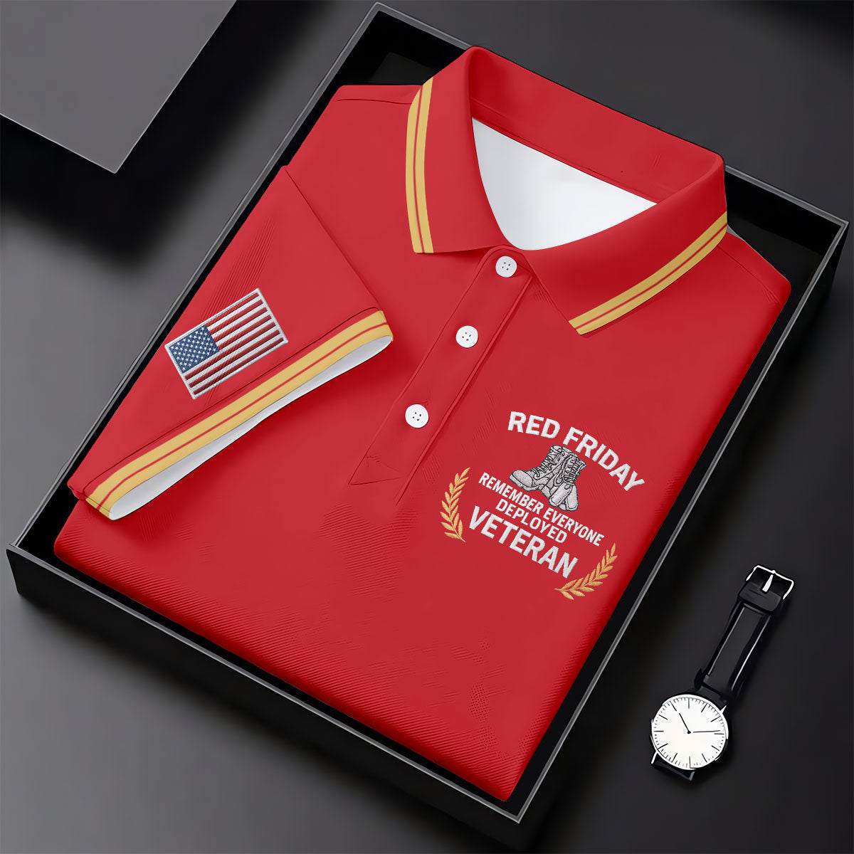Red Friday Veteran Memorial Patriotic 4th Of July Golf Shirt, 250 Years Women's Golf Tops