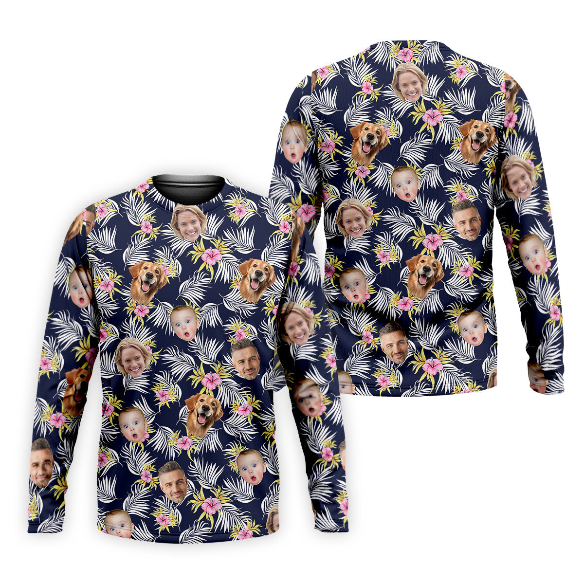 Hawaiian Golf Shirts, Floral Seamless Pattern, Hawaiian Shirts With Faces, Mens Tropical Shirts