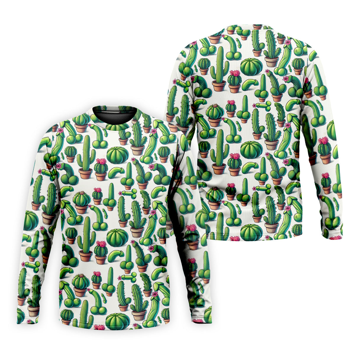 Adult Humor Funny Cactus Golf Tops For Men, Unique Gift For Golfer, Men's Golf Polo, Golfing Apparel