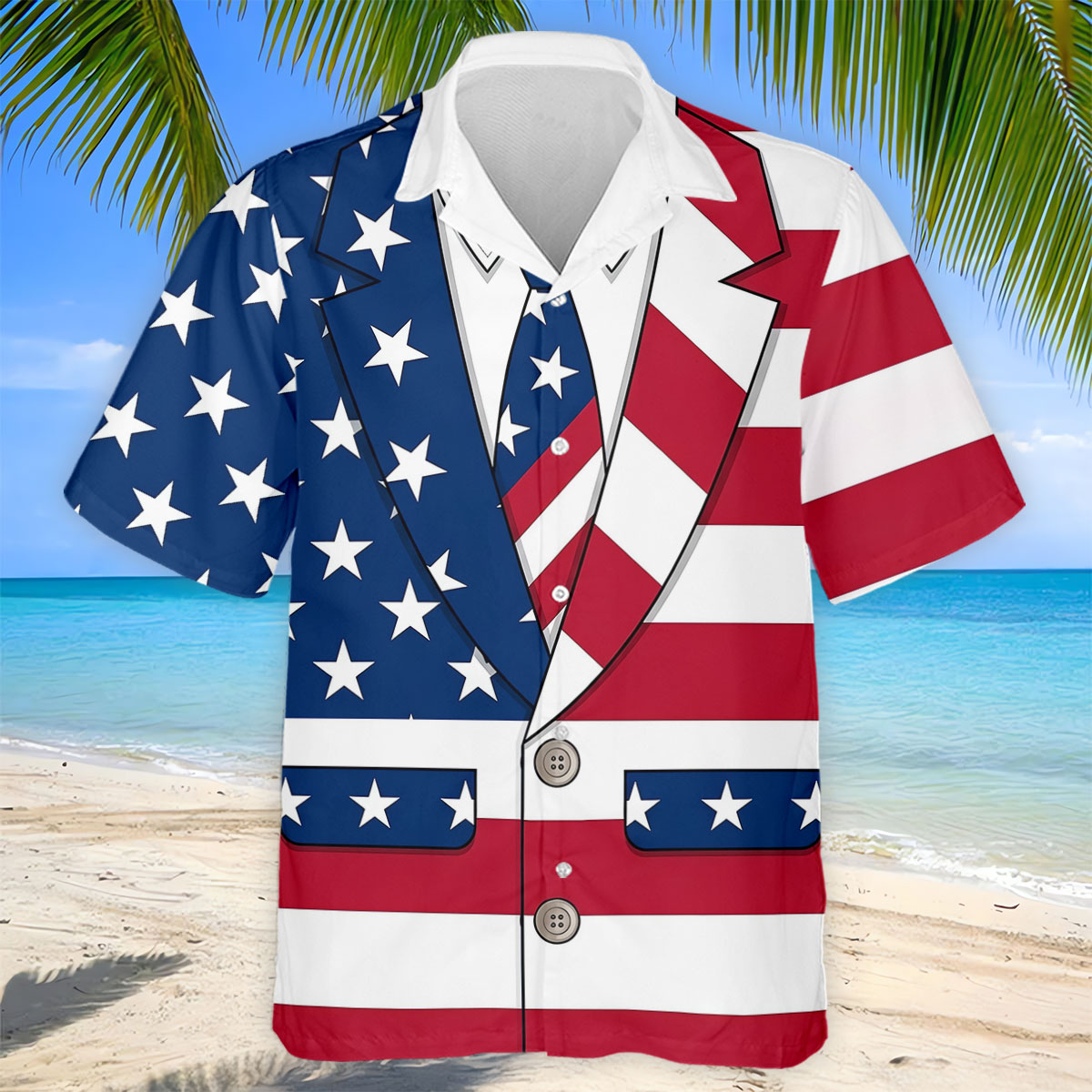 US Flag Tuxedo Costume Patriotic 4th Of July Golf Shirt, 250 Years Polo Shirtor Men