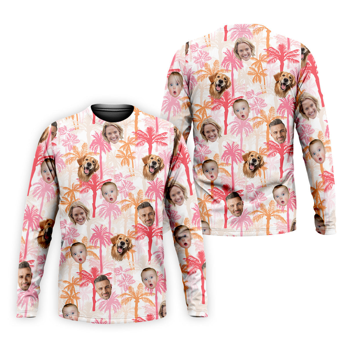 Seamless Pattern, Men Palm Tree Shirt, Pink Golf Shirt, Hawaiian Shirts With Faces, Great Golf Gifts For Guys