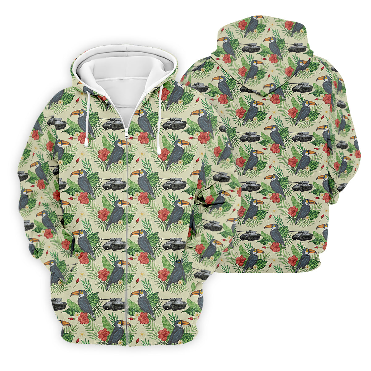 Tropical Toucan Golf Polo Shirt Golfing Apparel, Men Golf Gift, Funny Golf Shirt, Tropical Shirt