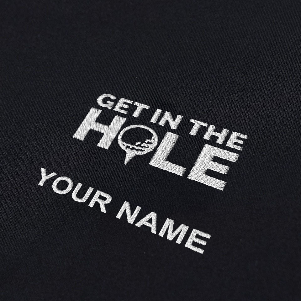 Get In The Hole Custom Embroidered Golf Polo ShirtDad Golf Gift