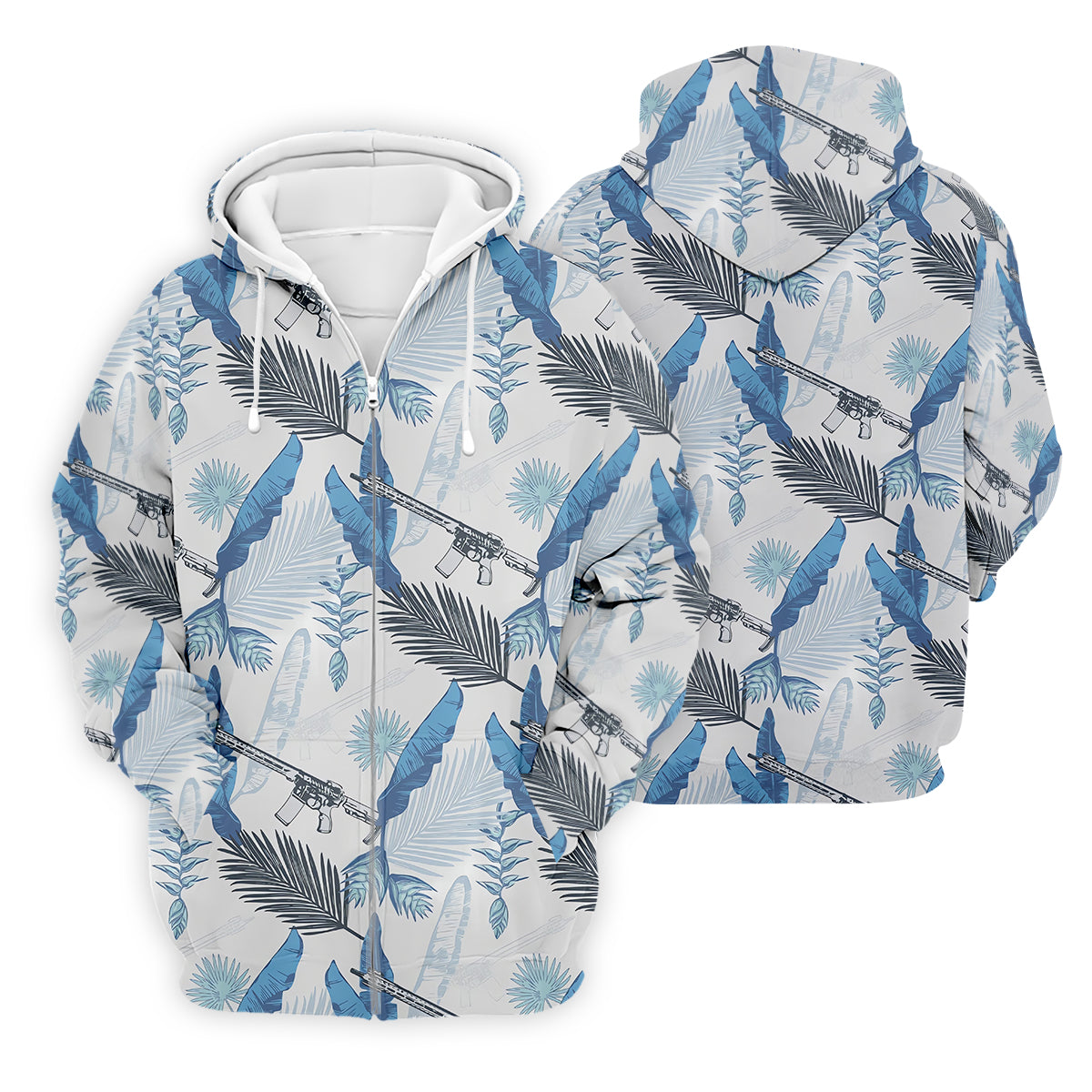 Blue Feather Golf Polo ShirtMens Golf Gift, Mens Tropical Shirts