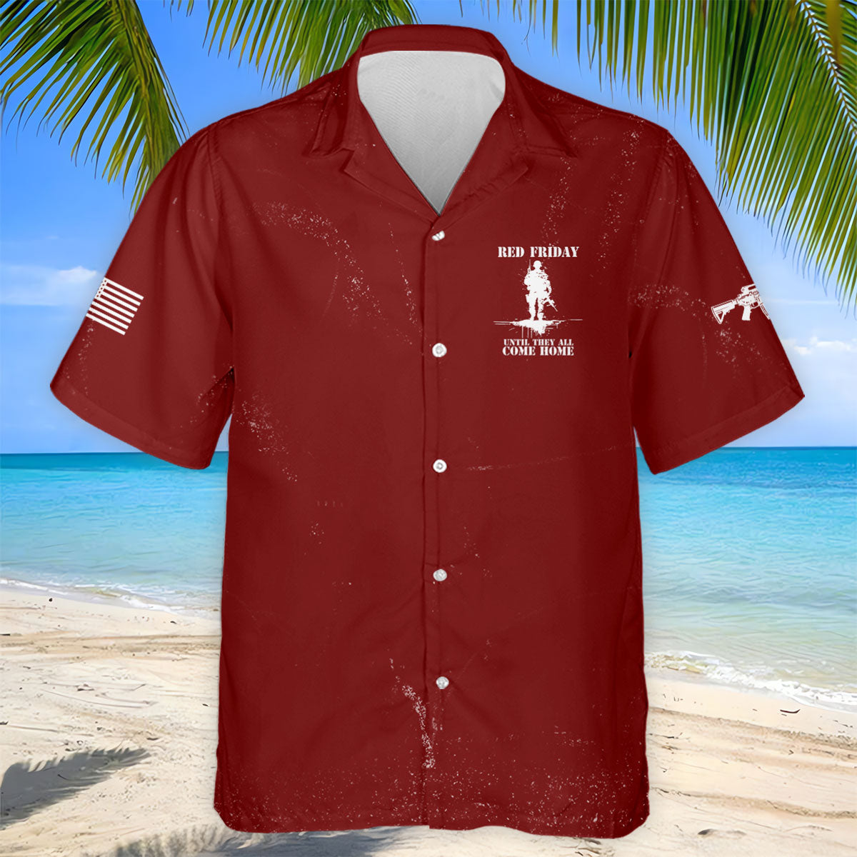 RED Friday Untill They All Come Home Red Golf Shirt, Veteran Memorial 250 Years Polo Shirtor Men