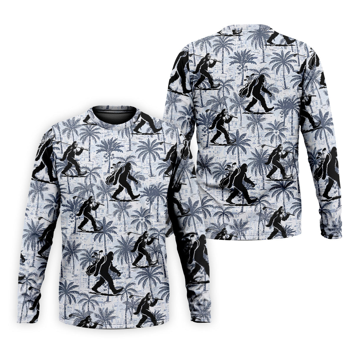 Funny Bigfoot Golf Hawaiian Shirt, Tropical Golf Shirts, Mens Golf Polo Shirtol Golf Gifts